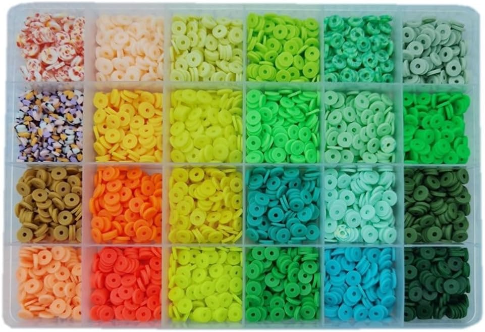 72 Colors 9000 Pieces of Clay Beads Polymer Jewelry Bracelet DIY Accessories
