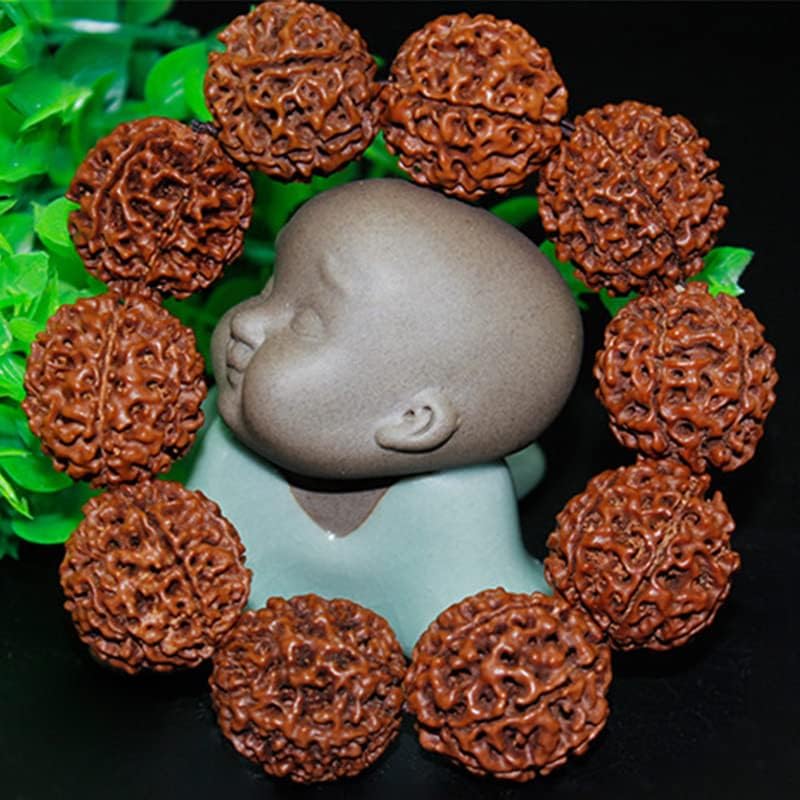 Mascot Wooden Crafts Wood Carving Art Wood Decoration Artwork 印尼 金刚菩提子小孔 正圆 5 6 7 8 9瓣(八瓣（10颗）)