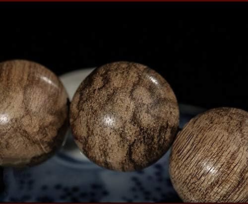 GLW Genuine Tarakan Agarwood Aloewood 15.7mm Japa MALA Meditation Prayer Beads #3989