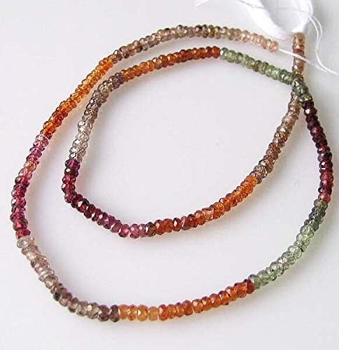 Fancy Natural Autumn Sapphire Faceted Bead Strand109922 for Jewelry Making