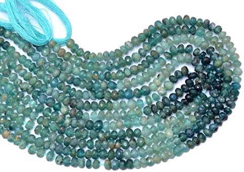 13 inch Strand of Natural gem Grandidierite, 6-7mm rondelle Faceted Beads for DIY Jewelry Making. | Beads_03701