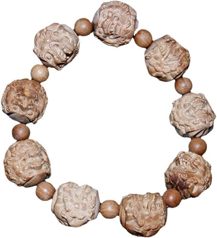 Mascot Wooden Crafts Wood Carving Art Wood Decoration Artwork 东山老山檀香雕刻珠貔貅2.0M 1.8M 1.5M佛珠手串(东家老山檀香18M)