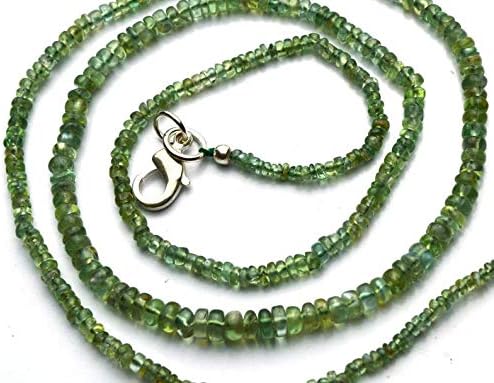 Very Very Rare Natural Gem Alexandrite Chrysoberyl Smooth 2.5 to 4MM Rondelle Beads Necklace 20
