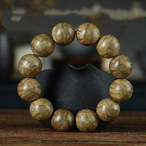 GLW Tarakan Genuine Wild Agarwood Aloewood 18 Mm Prayer Beads MALA Meditation #4918