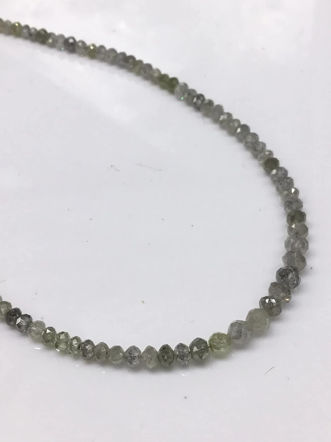 1 Strand Grey/Silver Diamond Beads 16 Inches Strand for Jewelry Exclusive by Beads_World CHIK-STNRDD-1839