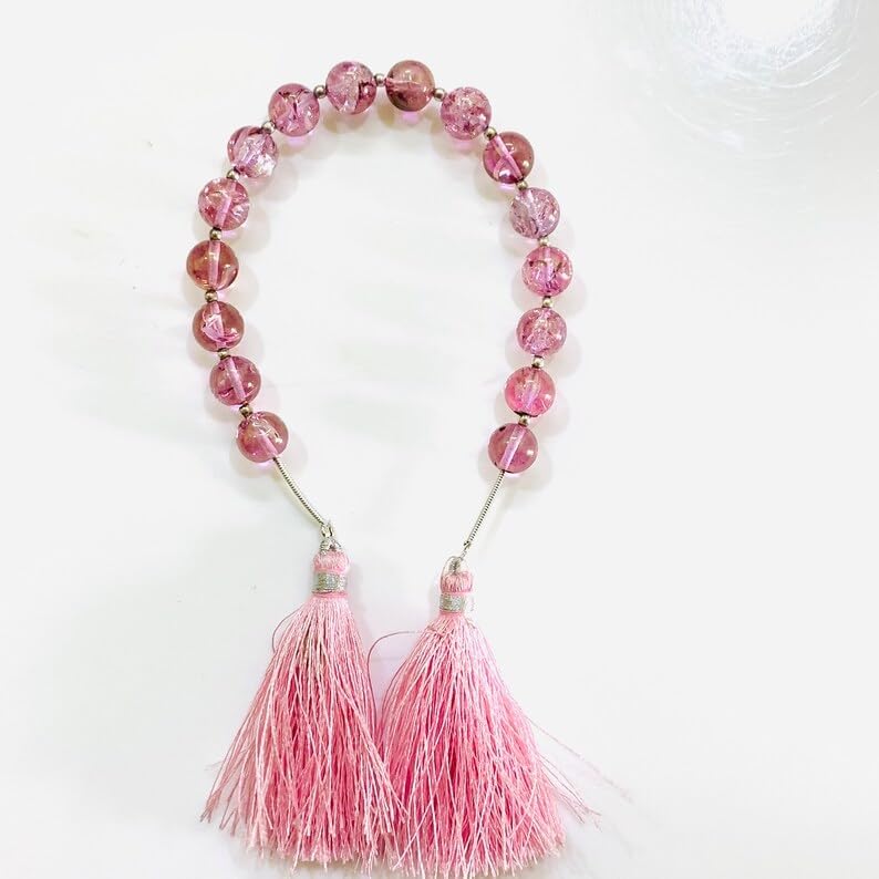 Natural Pink Quartz rondelle Smooth Beads 8.5 mm 6 inch Long String Jewelry Making Gemstone Beads for Necklace Bracelet