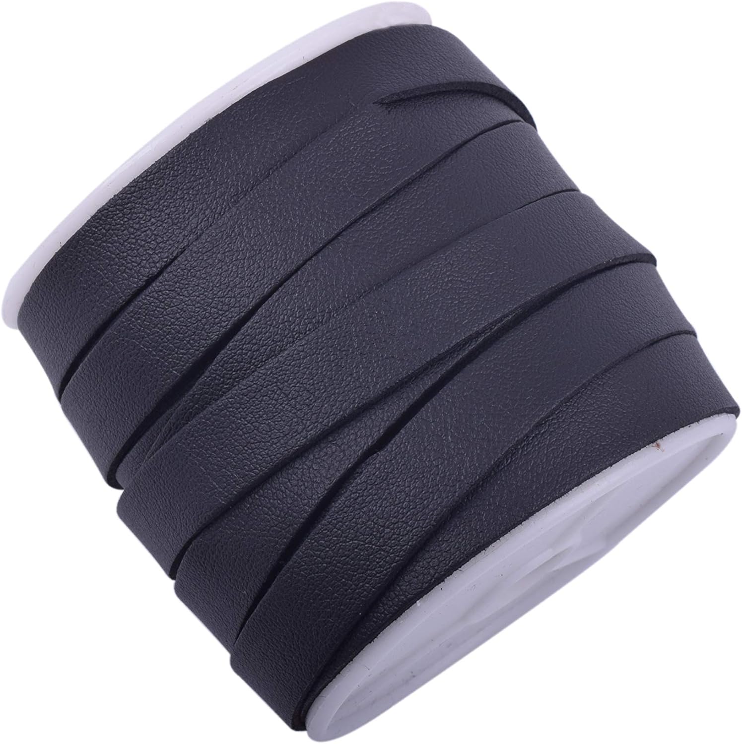 KONMAY 15 Rolls 10.0x1.5mm Black Faux Suede Leather Cord