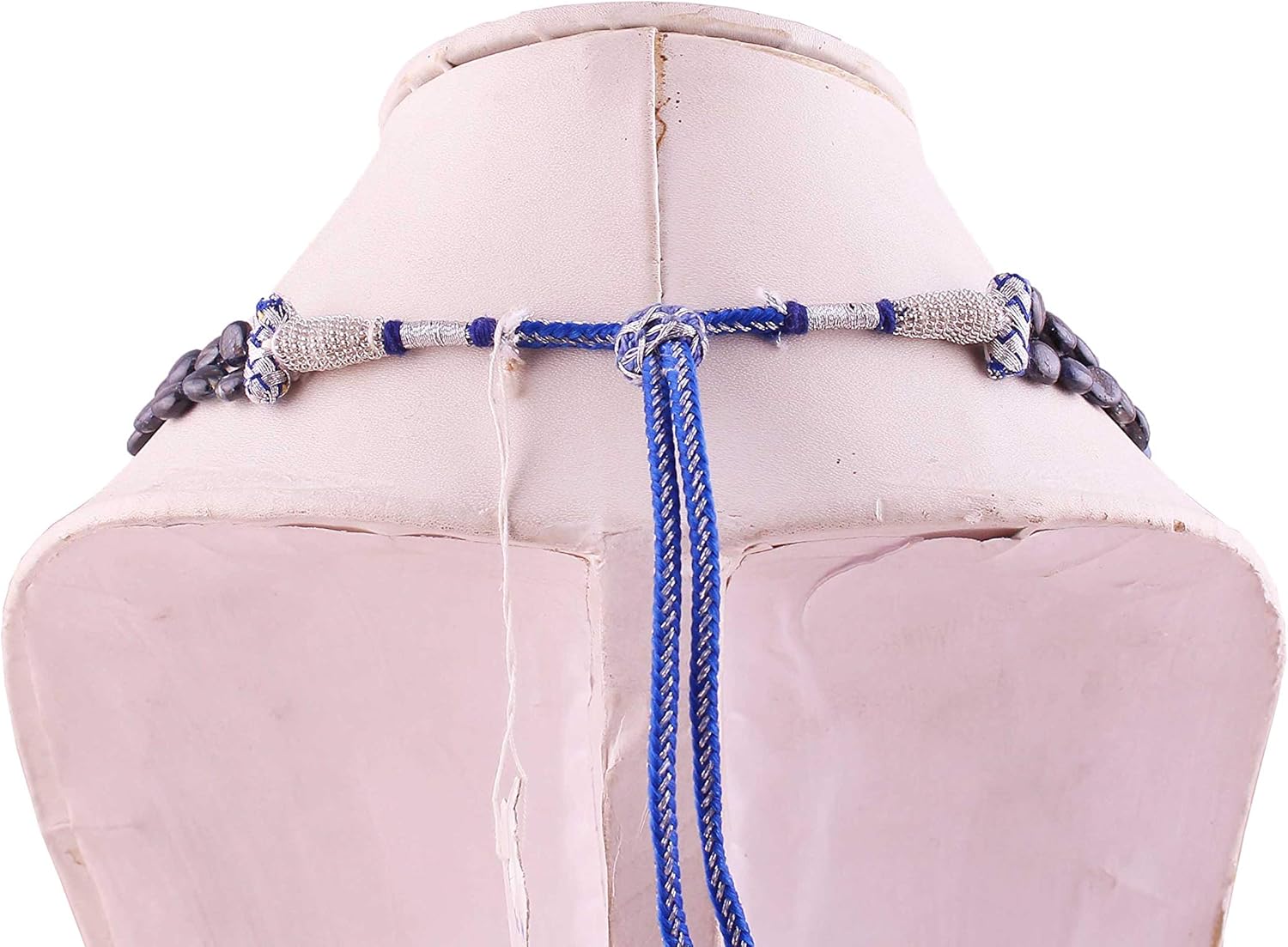 Natural Gemstone Blue Sapphire Plain Oval Shape Beads Necklace for Women | 14 inch Gemstone Necklace|Loose Beads for Jewelry Making | Healing Beads Necklace