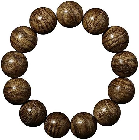 GLW HaiNan 16 Mm Japa Mala Meditation Wild Agarwood Aloewood Prayer Beads #3136