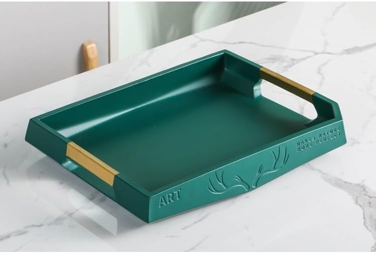 Tray Decor Home Reception Tray Fruit Plate, Home Bedroom Modern Simple Coffee Table Snack Decoration Tray Food Tray(B)