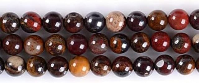 6MM Redish Tiger Iron Round Ball Loose Gemstone Beads 16'' lot of 10 Strands CHIK-STRD-96050