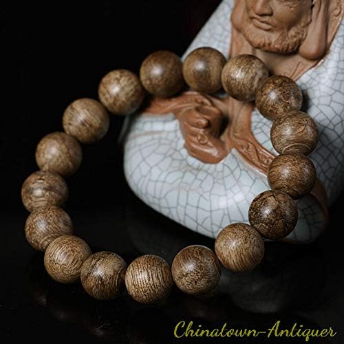 GLW Malinao 12 mm Natural Wild Agarwood Aloewood Mala Meditation Prayer beads #3064