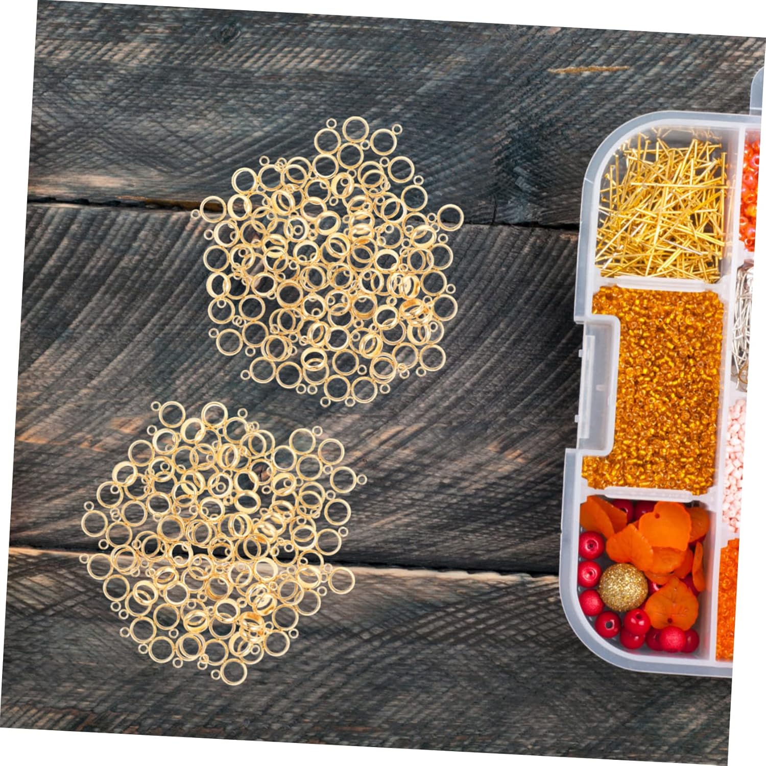 EXCEART 500pcs Versatile DIY Jewelry Making Supplies Stainless Steel Bail Beads Spacer Links