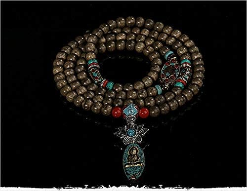 GLW Meditation Malas Prayer Beads Brunei Genuine Wild Agarwood Aloewood 7 mm #4974