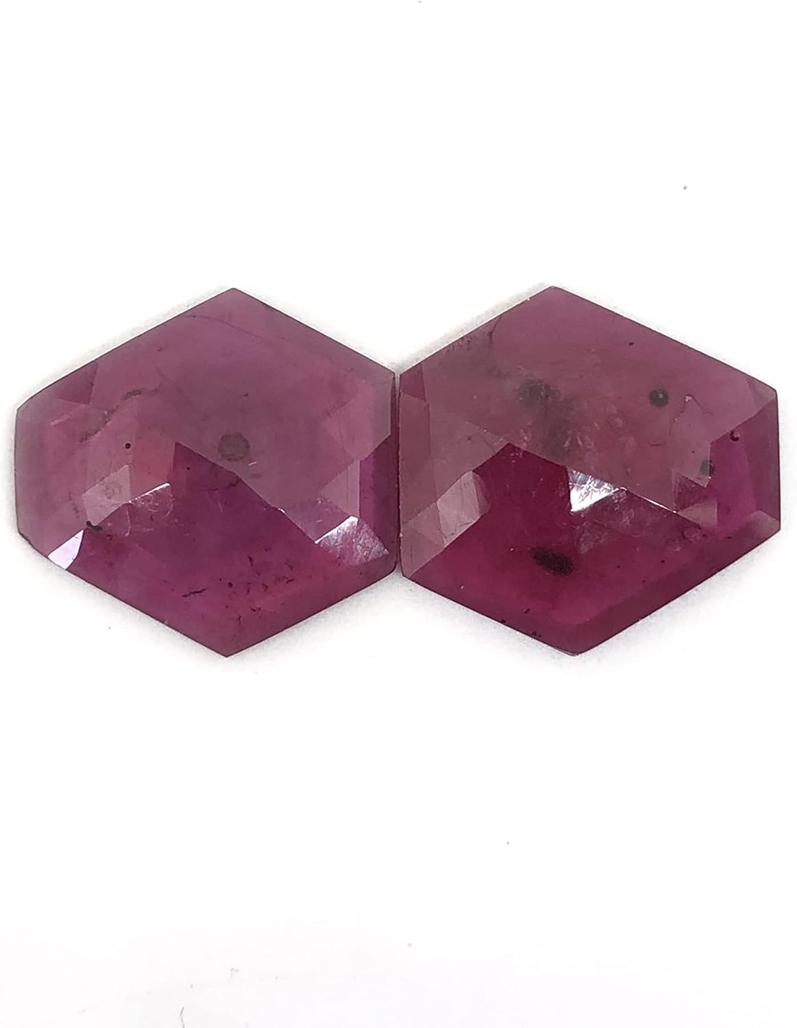 37.30 Ct Pair Ruby Fancy Shape Size 21 mm Rose Cut Faceted Attractive Good Quality Fine Loose Gemstone Best For Making Jewelry Design