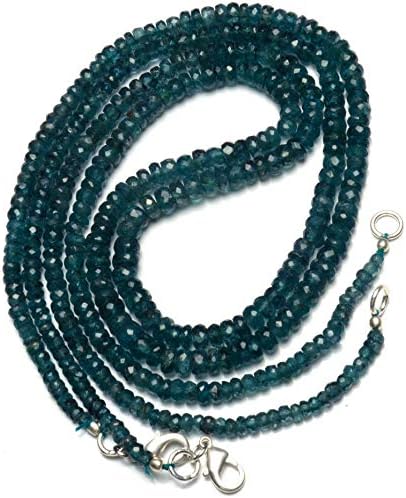 Natural Gemstone Rare Moss Green Kyanite 4 to 5.5MM Faceted Rondelle Beads 19 Inch Full Strand Fine Quality Beads Complete Necklace