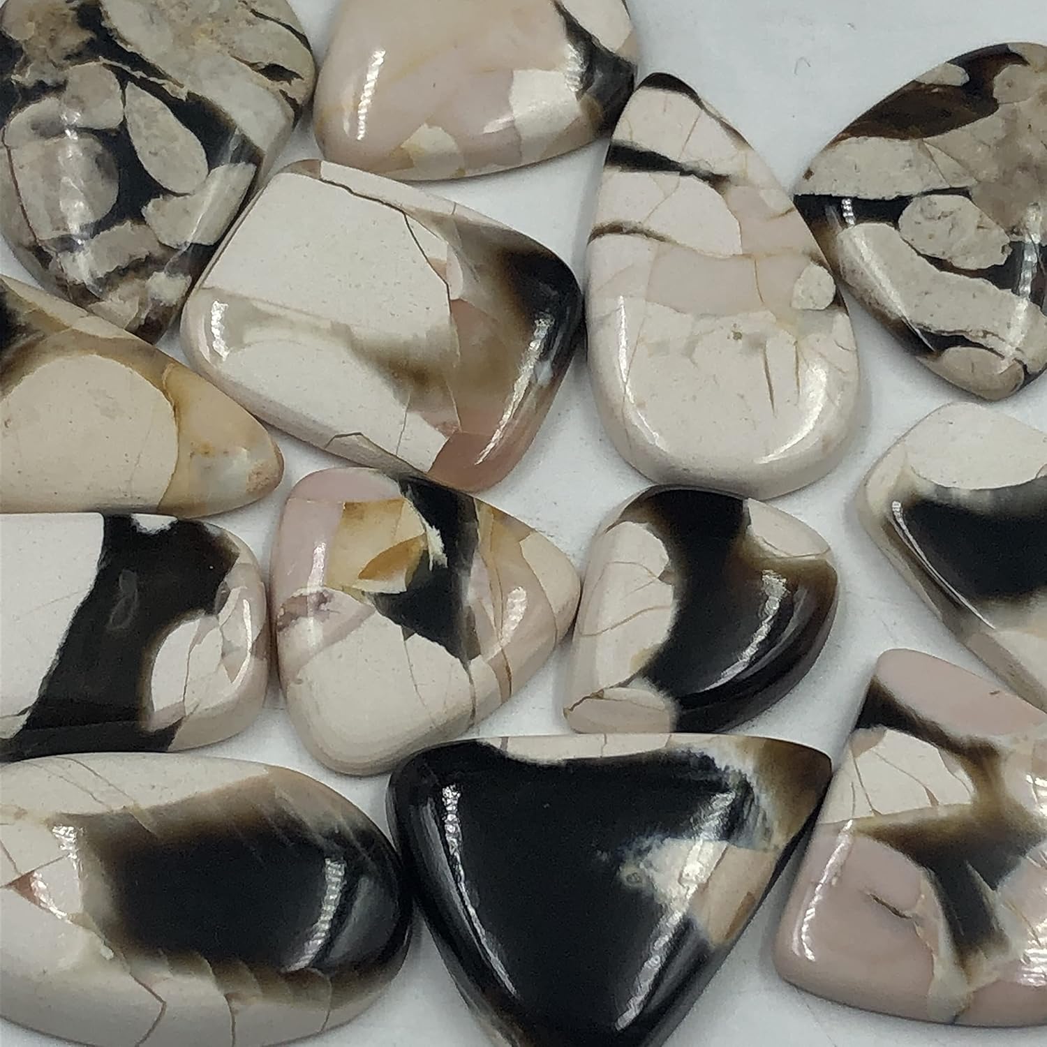 Natural PEANUT WOOD JASPER Gemstone Loose Cabochon Lot For Jewelry Making, Loose Gemstone For Ring, Earring & Pendant Necklace, Jewelry Making Cabochons, Healing Gemstones