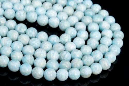 Full Strand 10MM Genuine Natural Light Blue Hemimorphite Beads Grade AA+ Round Loose Beads Fast Free Supply