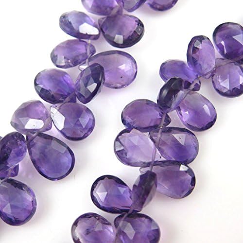 amethyst gemstone bead,semi precious genuine amethyst pear shape briolette beads-loose beads-grade b-10 mm-5pcs