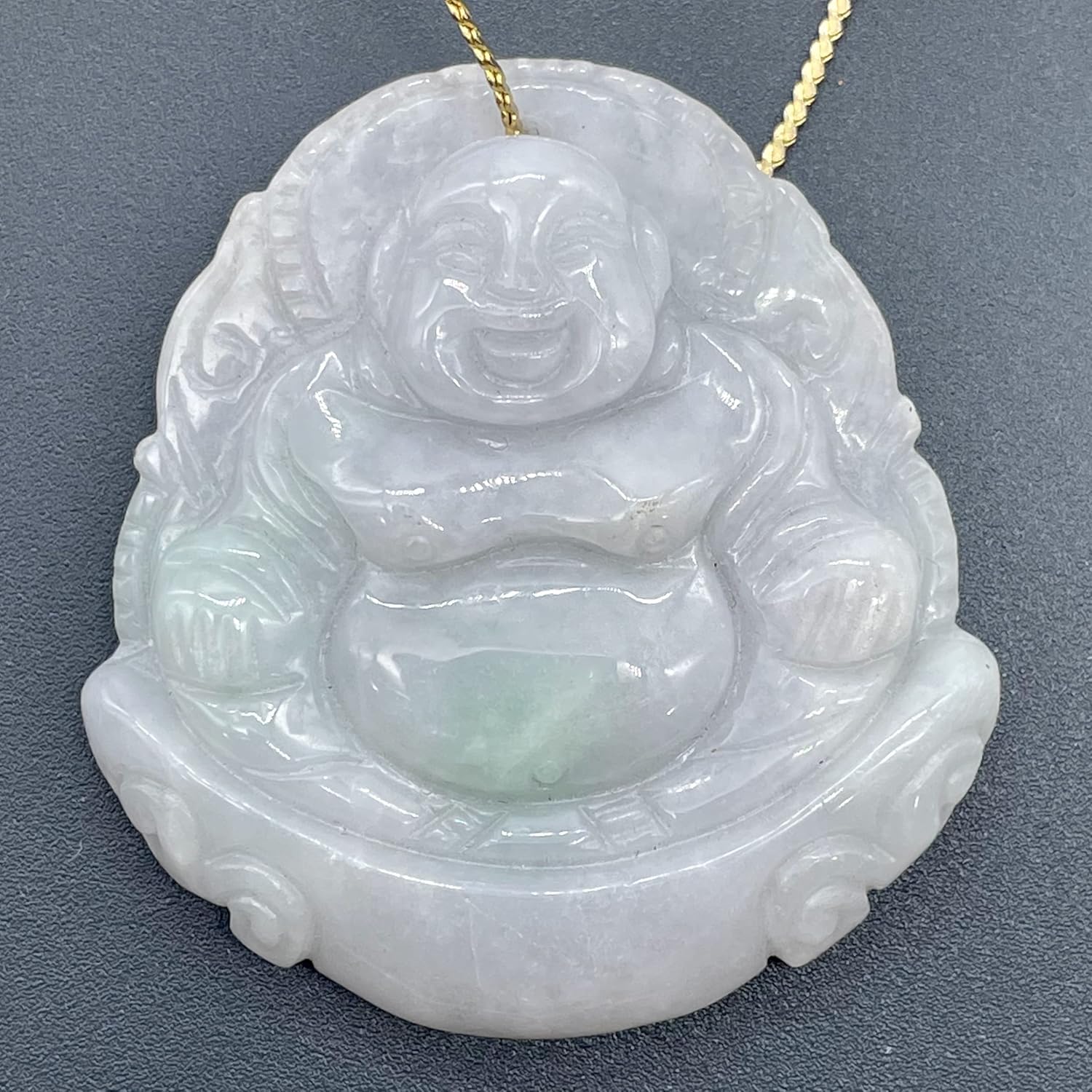 160cts Hand Carved Buddha Gorgeous Lavendar Jade Pendant Bead for Jewelry Making