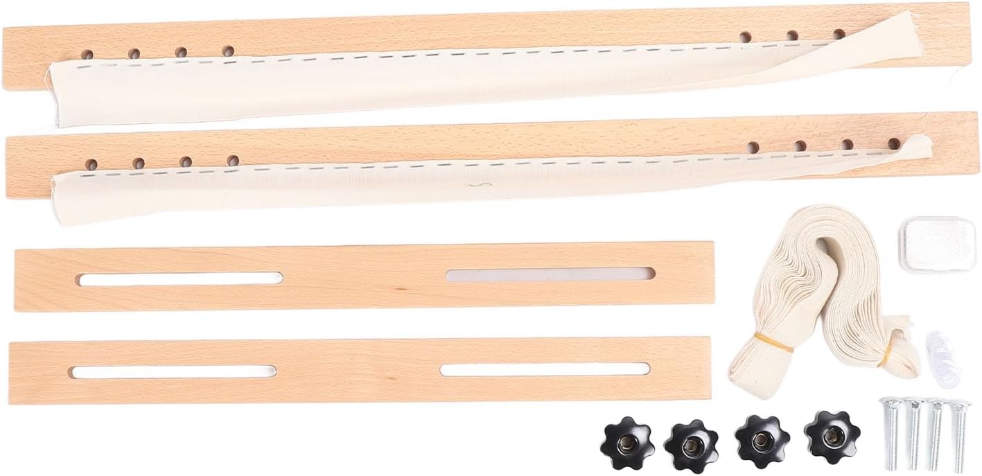 Stylebest Needlepoint Stretcher Frame, Adjustable Embroidery Tapestry Scroll Frame 70x50cm with Desktop Clamp for Stitching Sewing Beading, Beechwood Construction