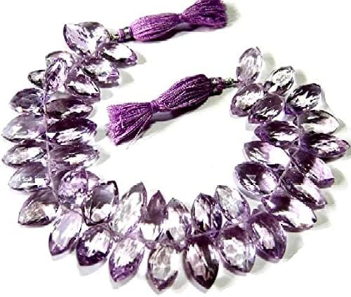 Pink Amethyst Faceted Marquise Briolette Size 11x5.5-14x7 mm 4