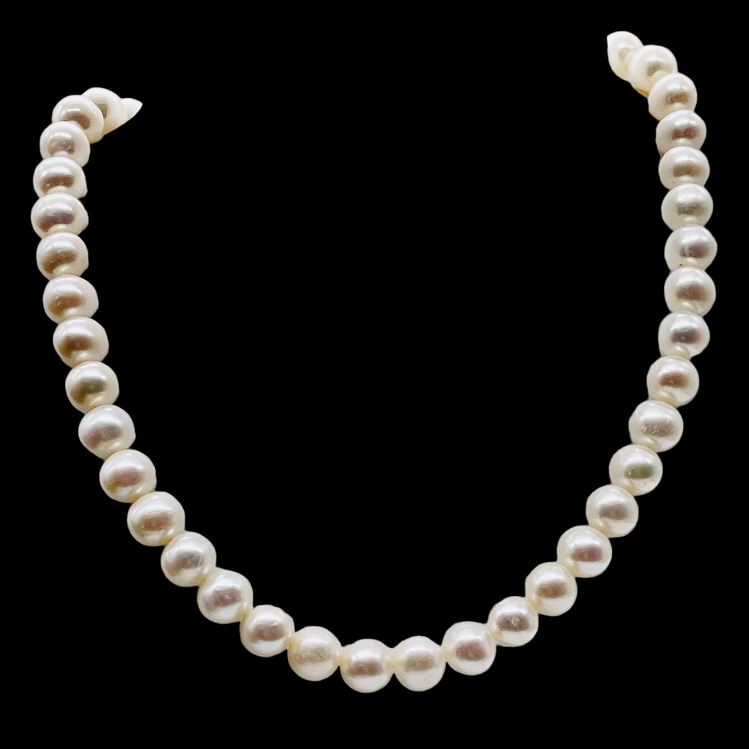 Natural Creamy Satin 8 to 9mm Pearl Strand 102639 for Jewelry Making