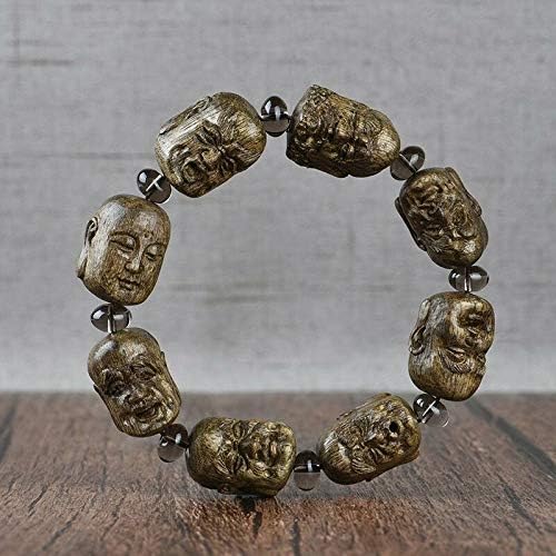 GLW Indonesia Genuine Natural Wild Agarwood Buddha Malas Prayer Beads 8 * 6mm #4704