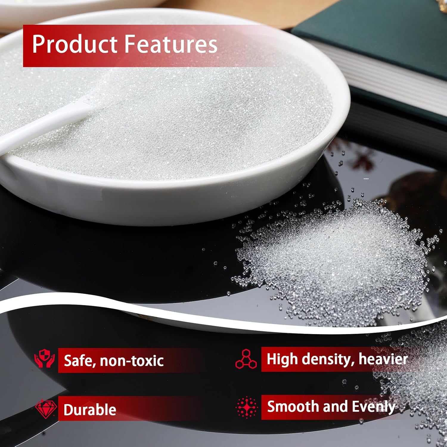 44Lbs Glass Beads, Premium Weighted Beads for Weighted Blanket, raft, Weighted Lap Pad, DIY