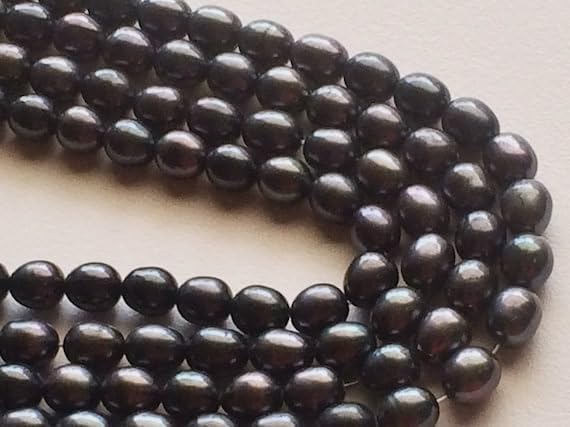 Beads Gemstone 1 Strand Natural Pearls, Pearl Necklace, 7.5mmx6.5mm Each, 16 Inch Code-HIGH-19114