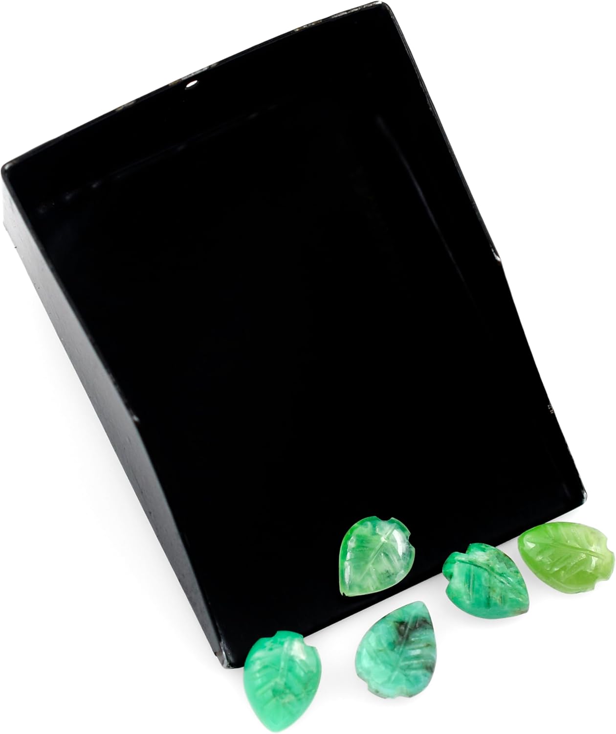 Chrysoprase Gemstone Beads Leaf Shape - Carved 6X9 to 7X9 MM Leaves Carving Briolette Loose Stone Bead for Jewelry Making Wholesale Lot