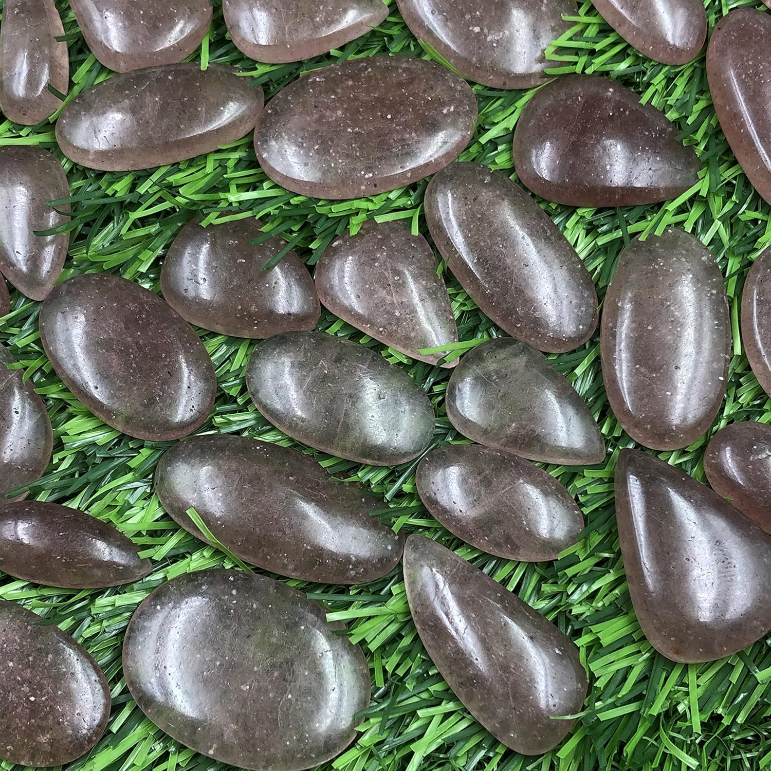 Natural STRAWBERRY QUARTZ Gemstone Loose Cabochon Lot For Jewelry Making, Loose Gemstone For Ring, Earring & Pendant Necklace, Jewelry Making Cabochons, Healing Gemstones