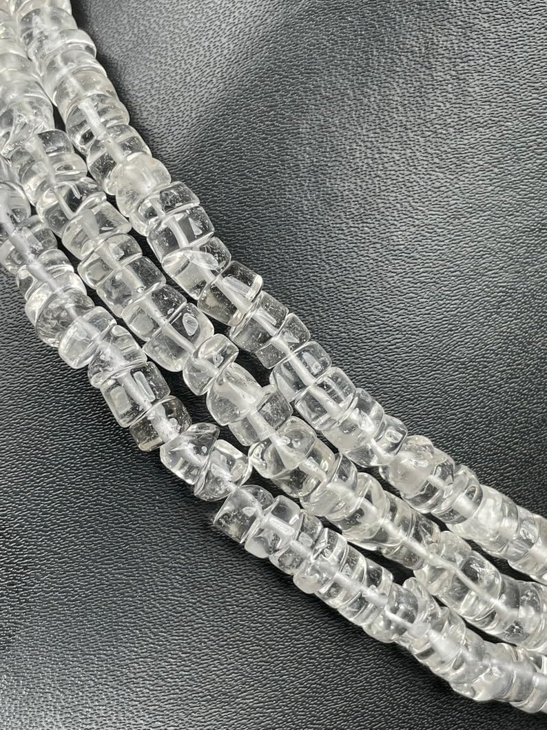 Natural Natural Crystal tyre Faceted Beads 5.5×3mm 18 inch Long String Jewelry Making Gemstone Beads for Necklace Bracelet