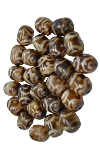80 PCS Swirl Brown Resin Plastic Tube Beading Beads 1