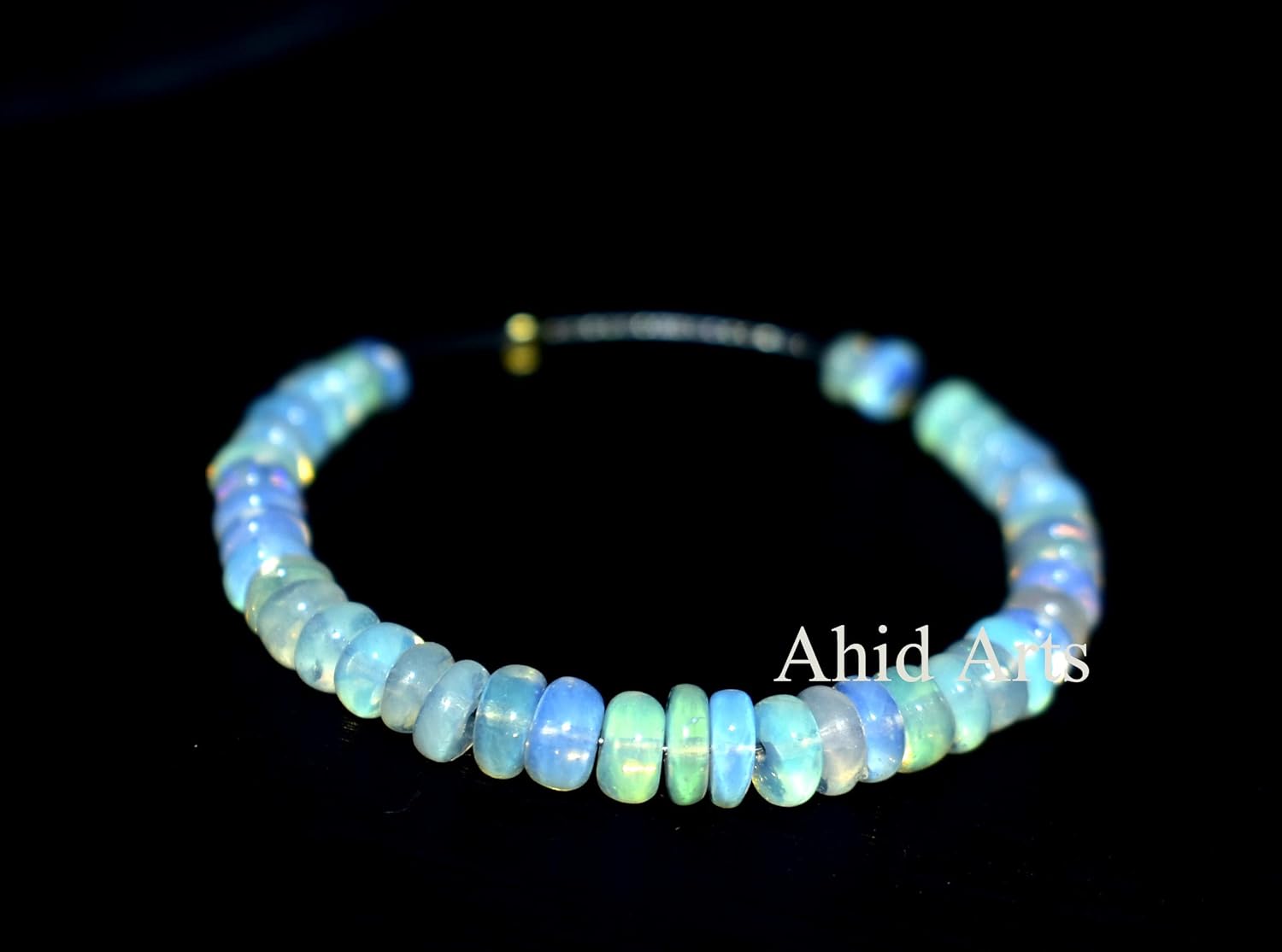 Pack of 20 Strands 3x4.5 MM Natural Ethiopian Opal welo fire rondelle Beads Strands for Jewelry Making 3 Inches Strand