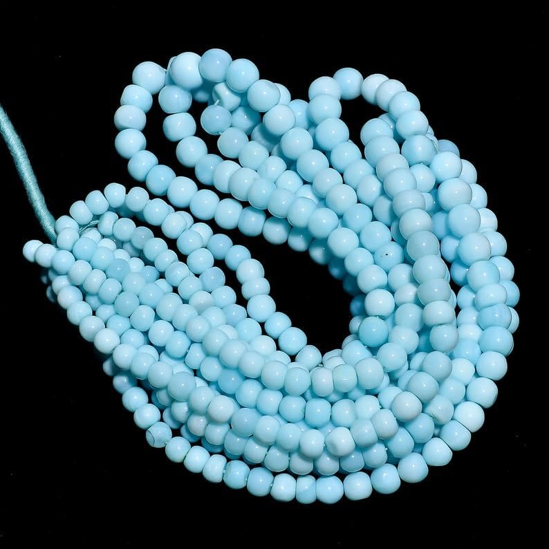Natural Blue Opal rondelle Smooth Beads 6X5-10X8 mm 16 inch Long String Jewelry Making Gemstone Beads for Necklace Bracelet