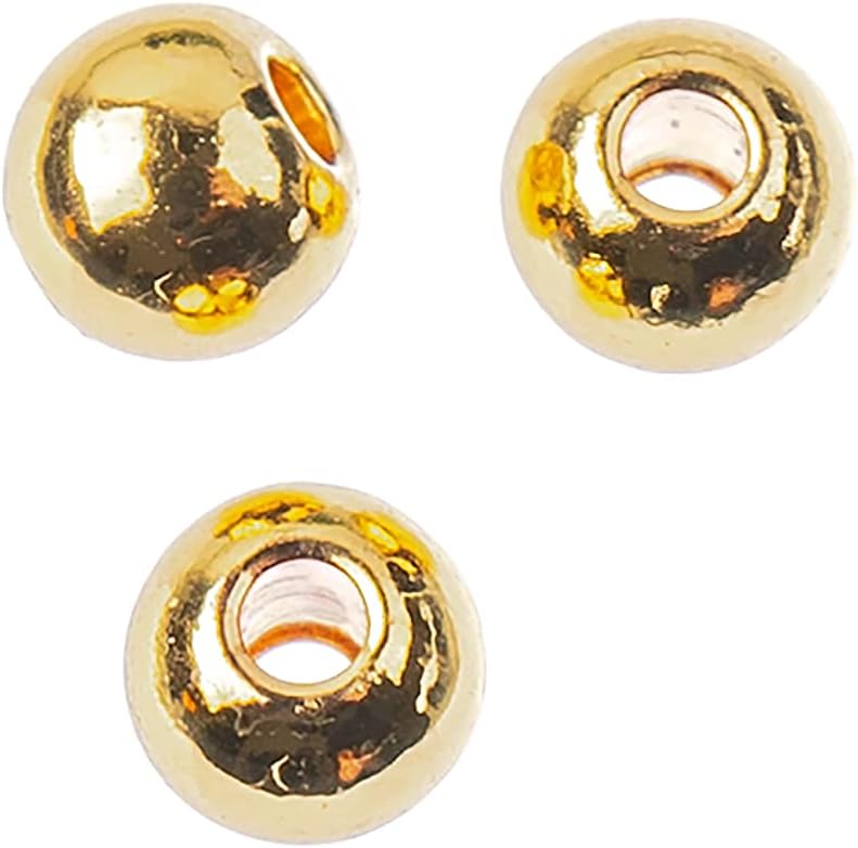 Bead Landing Gold Metal Spacer Beads – 3mm Round Jewelry Findings for Necklaces, Bracelets & Anklets, 12 Pack