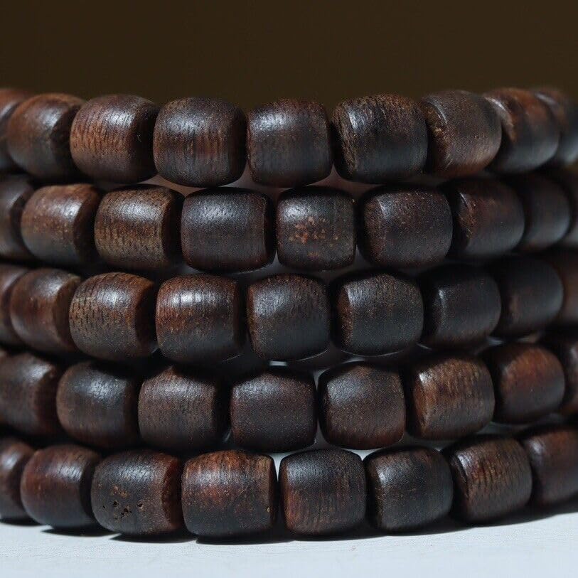 Agarwood 8mm×108pcs Fusen Red Earth Agarwood Skewers Buddha Beads Rosary Beads