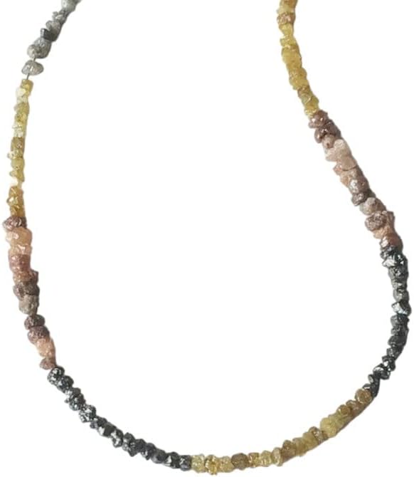2-3mm, Multi Color Rough Diamonds, Yellow, Gray, Red & Black Raw Diamond, Conflict Free, Raw Diamond Beads, (8IN to 16 IN Options) - VICP495, 2-3 MM