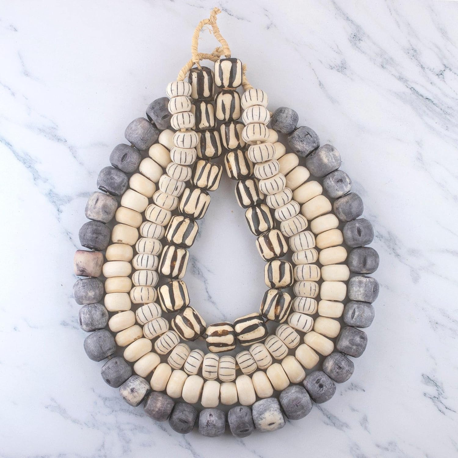 The Bead Chest Home Decor Beads Kit: Bone Essentials (4 Strand Bundle)