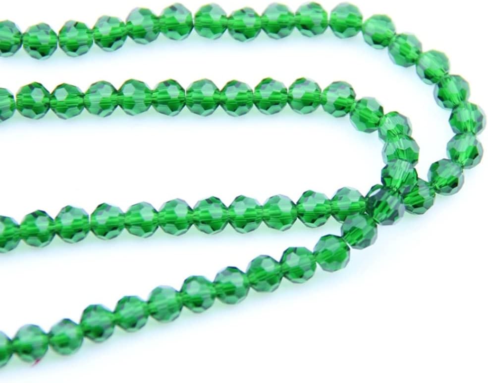 1000pcs/lot 4mm Mixed Colors Ball Faceted Glass Crystal Beads Quatity for DIY Jewelry Making - (Color: grass green/Size: 10000pcs)