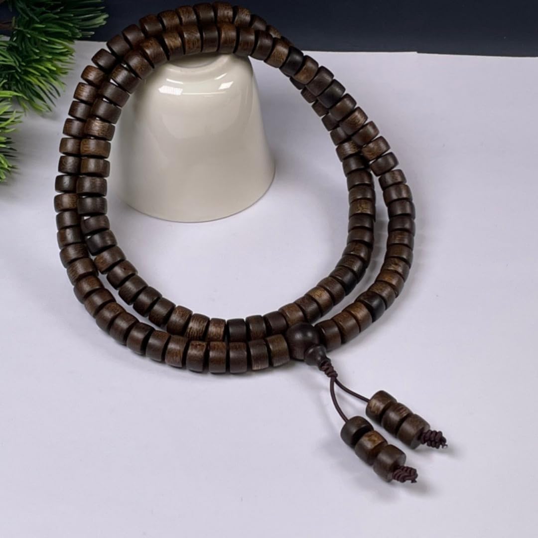 Vietnamese Nha Trang White agarwood Prayer Beads, Each Piece 6mm*108 Pieces, Dense, Sweet, Cool and Water-Sinking Grade
