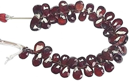 6 Inch 8x13-8x17mm Natural Garnet Faceted Pear Shape Briolette Beads lot of 10 Strands CHIK-STRD-95020