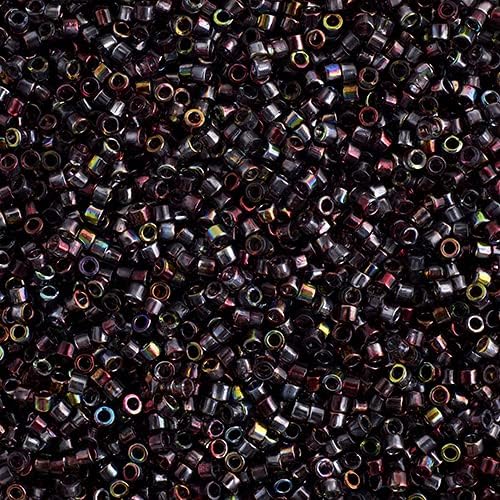 Miyuki Delica 11/0 - Crystal Magic Wine DB2207-250gms Bag of Japanese Glass Beads Bulk Bag of Japanese Glass Beads
