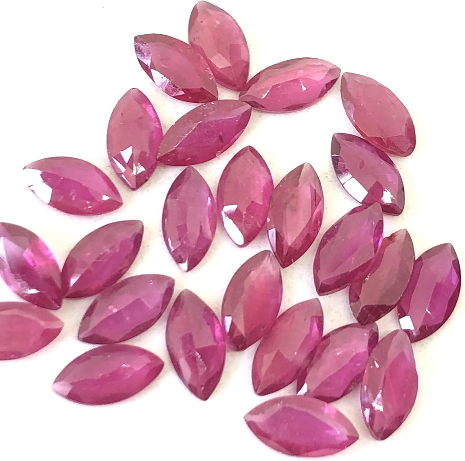 13.55 Ct Luster Ruby Marquise Shape Cut Faceted Size 8x4 mm Attractive 25 Pieces Wholesale Lot Unique Quality Loose Gemstone Best For Making Necklace, Pendant, Earring, Ring Jewelry
