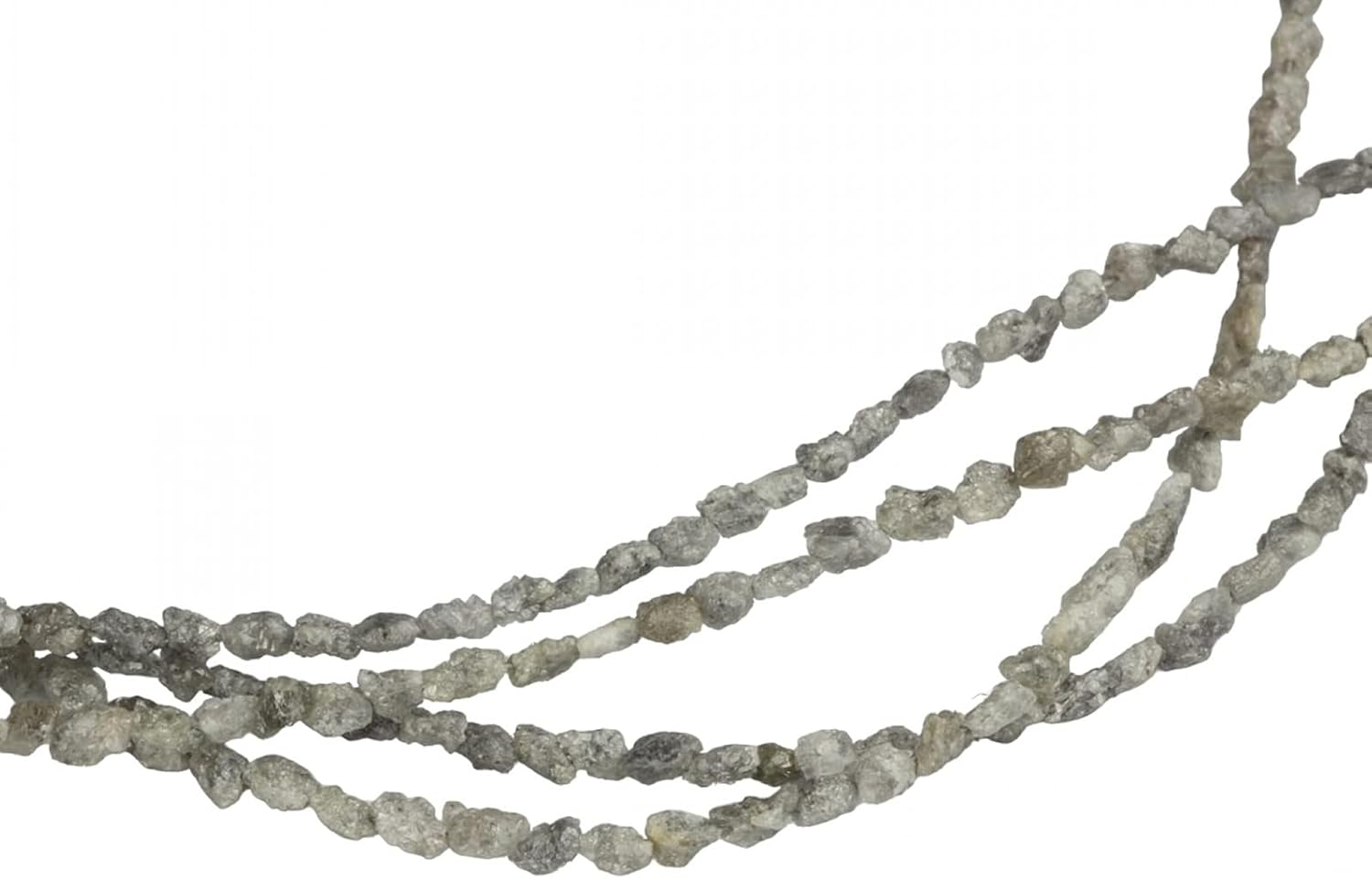 1 Strand Gray Diamond 3x2mm Faceted Chips Beads Natural Precious Diamond Beads 16