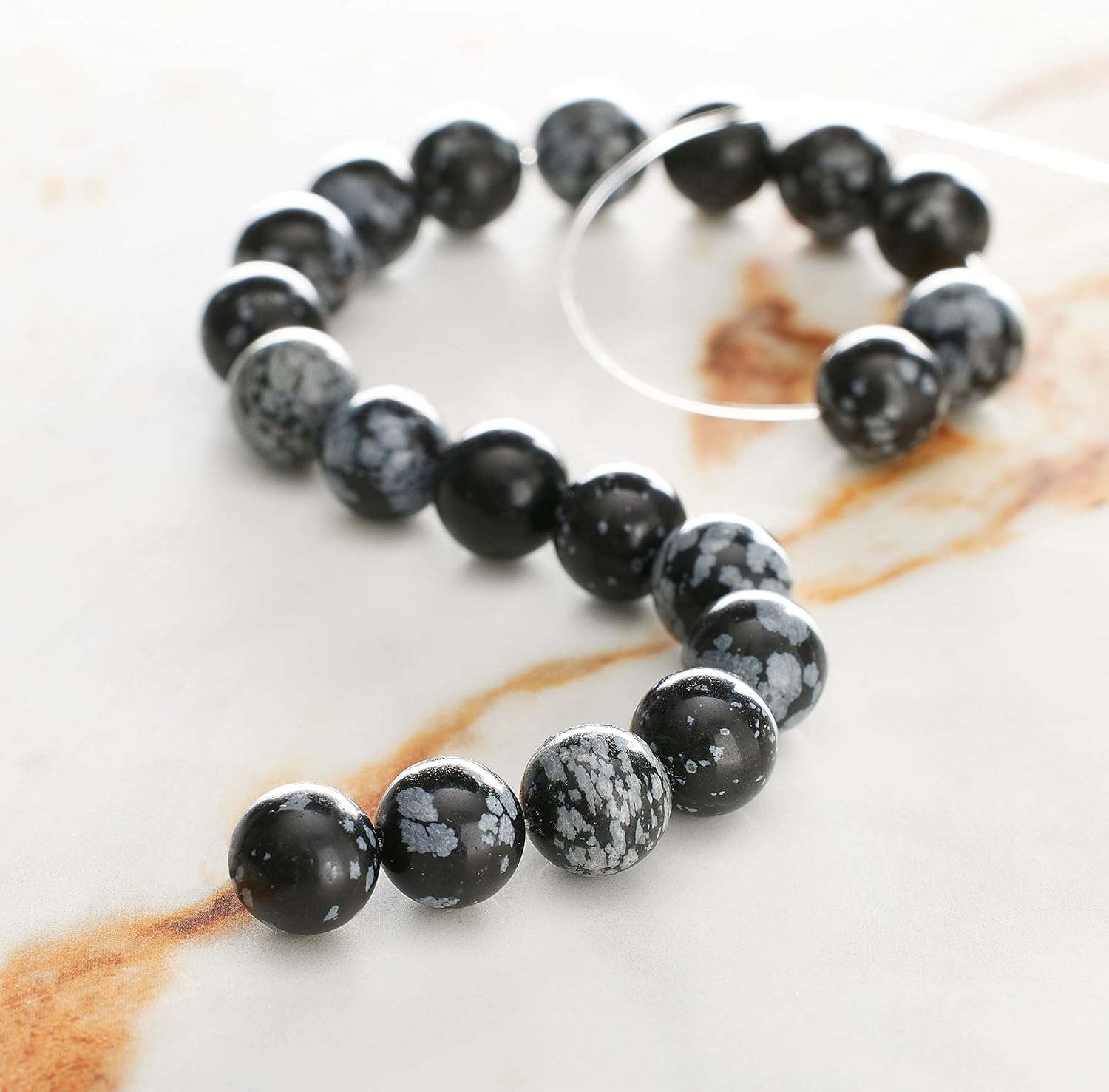 Bead Landing Black & Grey Jasper Round Beads, 10mm, 12 Pack