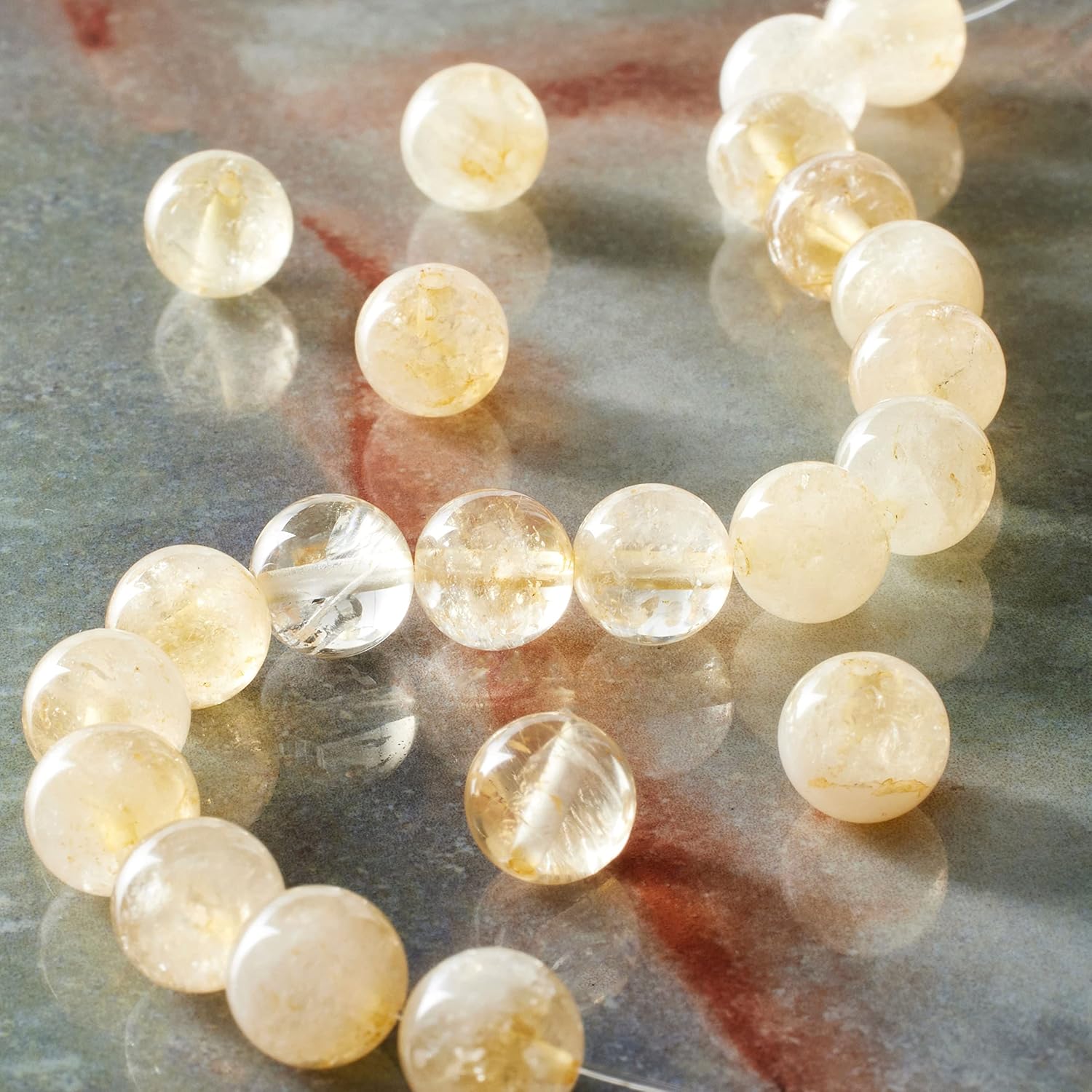 Bead Landing Citrine Round Beads, 12 Pack
