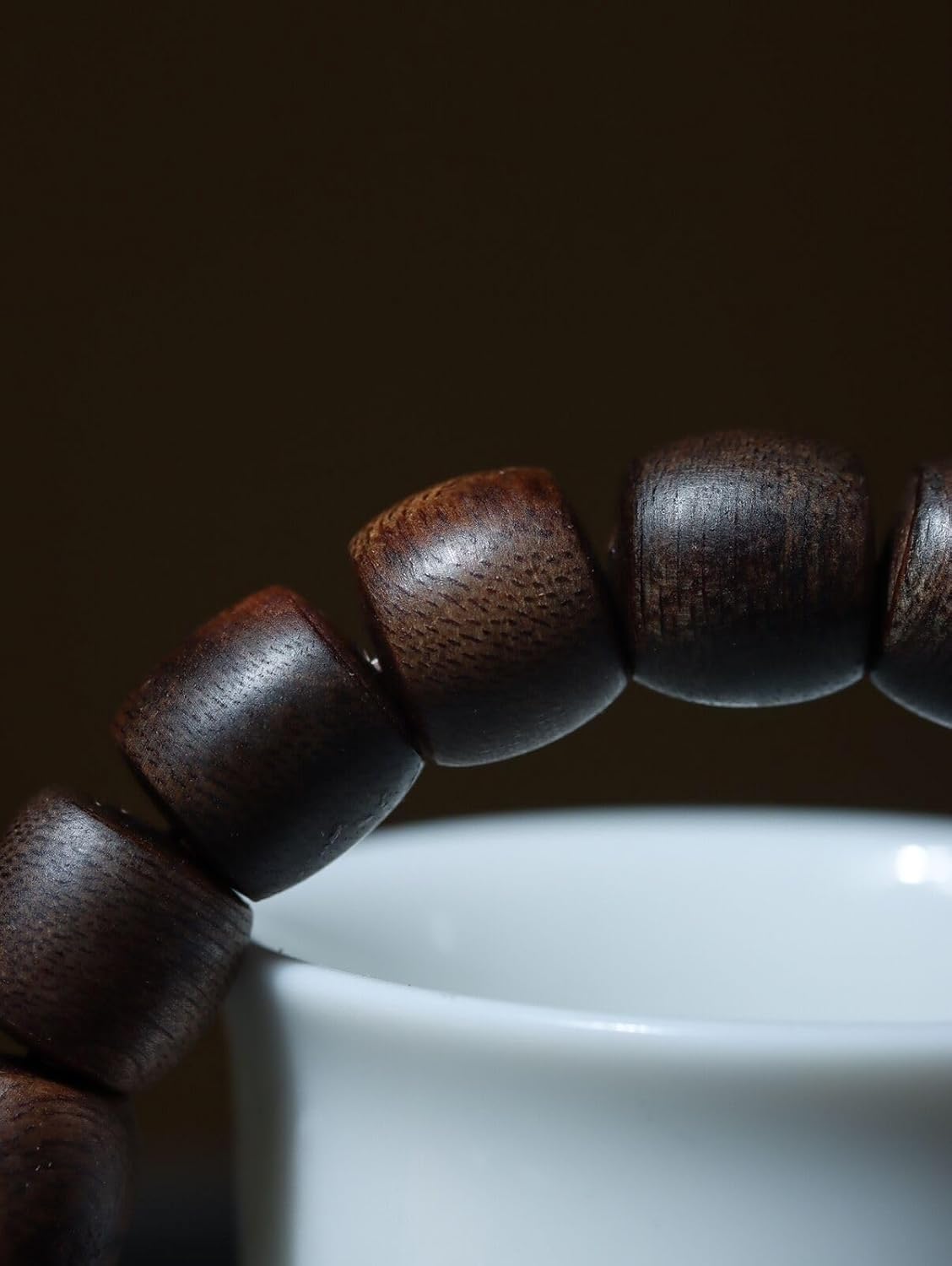 Agarwood 10mm×17pcs Fusen Red Earth Agarwood Drum Beads Nine Points Sinking Buddha Beads