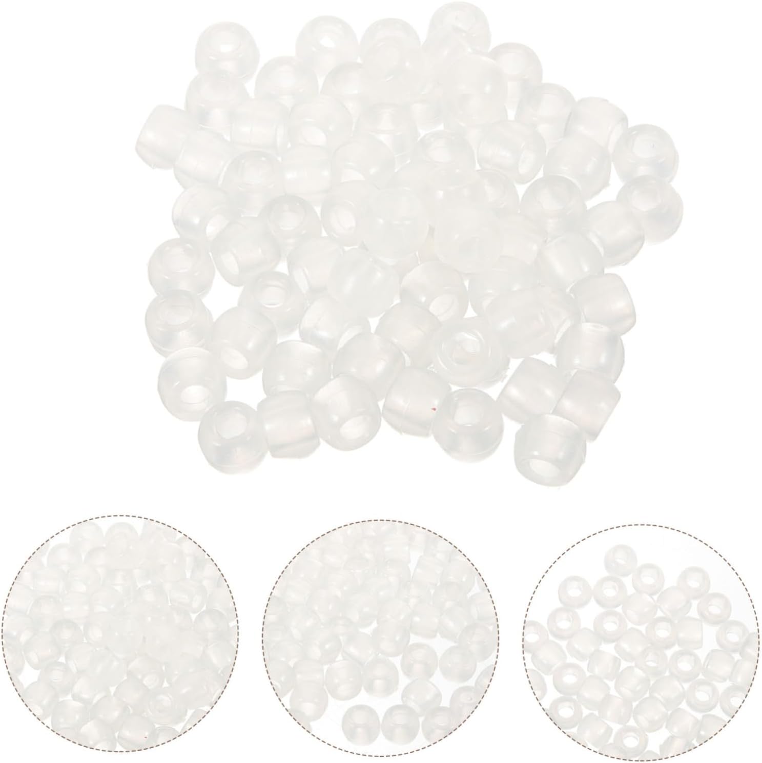 TEHAUX 10000pcs Colors Plastic Uv Beads Beads Uv Reactive Light-up Neon for DIY Jewelry Charm